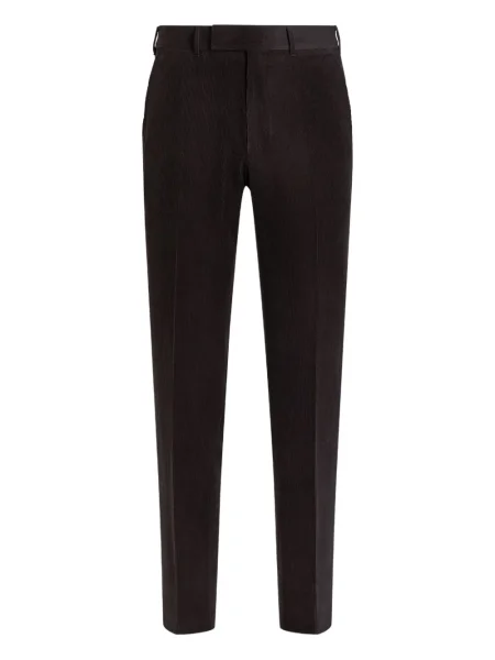 Pantaloni Zegna de catifea cord maro