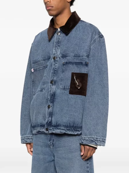 Manšestrová s límcem bunda Charles Jeffrey Loverboy modrá