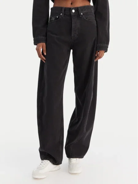Tommy Jeans Blugi Barrel Fit negru