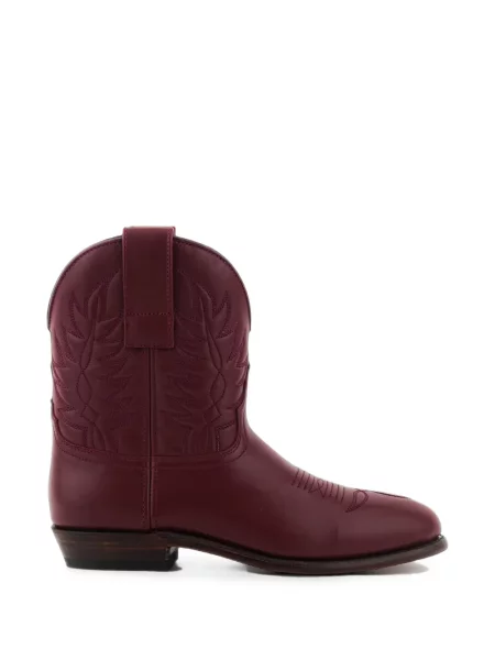 Botine Paul Warmer din piele roșu