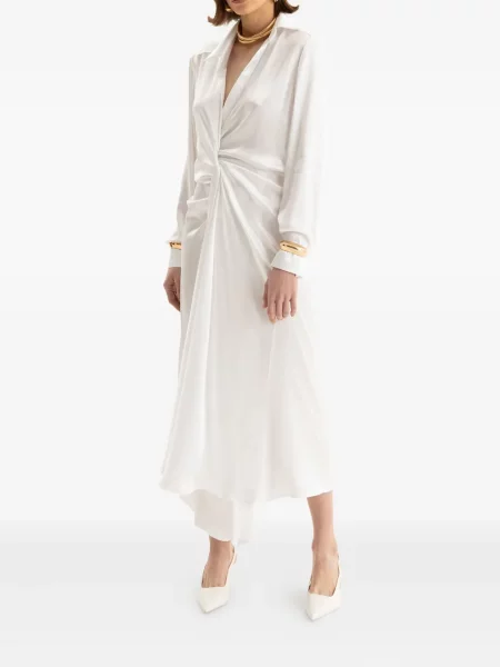 Rochie tip cămașă Moos Studio de costum alb