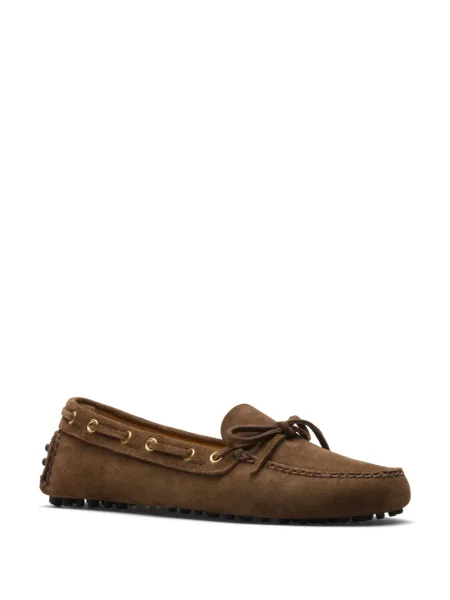 Pantofi loafer Car Shoe din piele de căprioară maro
