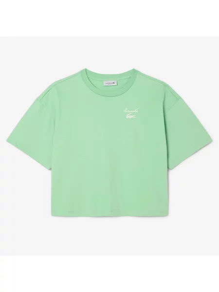 Lacoste Koszulka Z Logo zielona