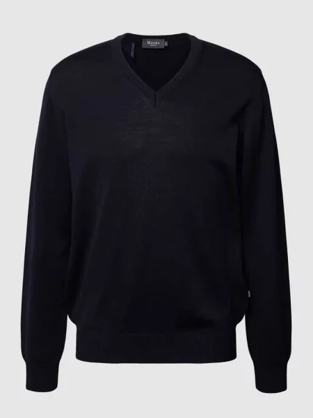 Sweter z żywej wełny Maerz Muenchen czarny
