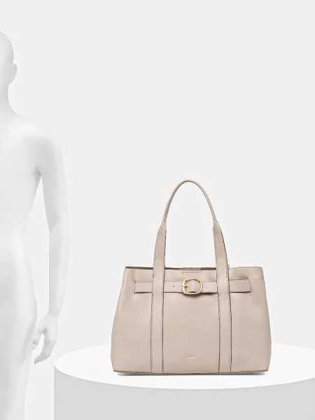 Calvin Klein Táska Buckle Medium Tote Ekru bézs