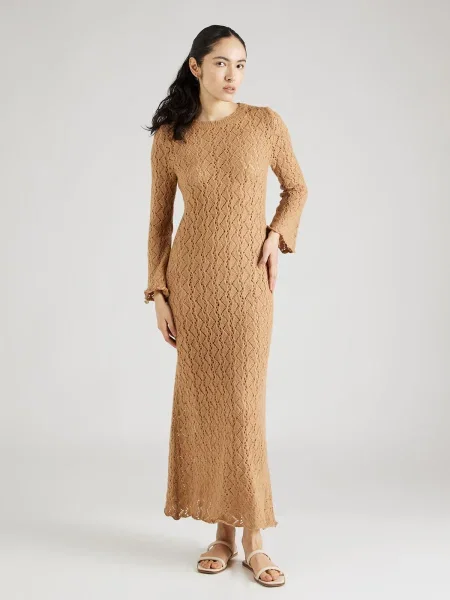 Monki Rochie tricotat închis bej