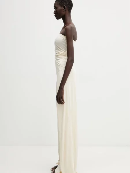 Top Rick Owens bez ramiączek beżowy