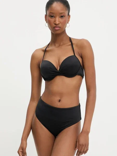 Dvoudílné plavky Answear Lab vyztužený košík černá