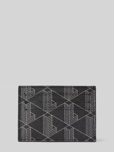 Etui na karty z imitacji skóry model ‘MONEY PIECES’ Lacoste czarny