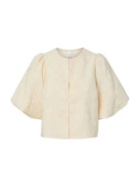 YAS Bluză YASMINU crem