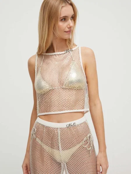 Cropp costum de baie Karl Lagerfeld bej