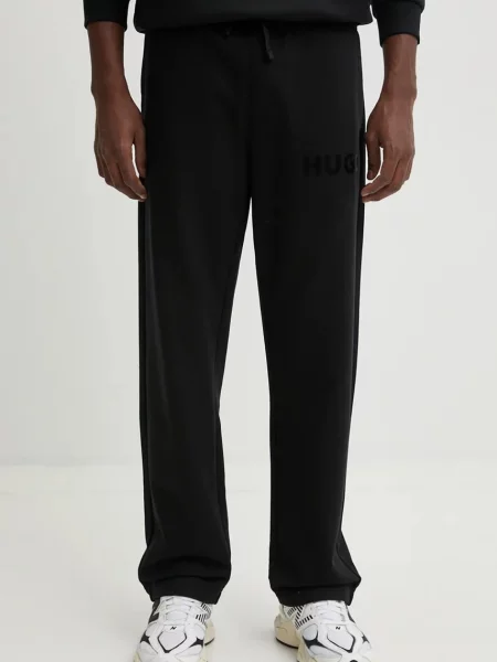 HUGO pantaloni de trening din cu imprimeu negru