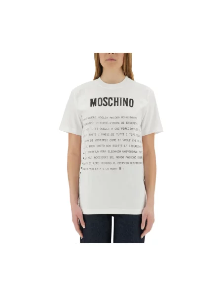 Koszulka Moschino z nadrukiem biała