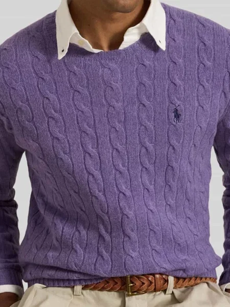 Sweter Polo Ralph Lauren fioletowy
