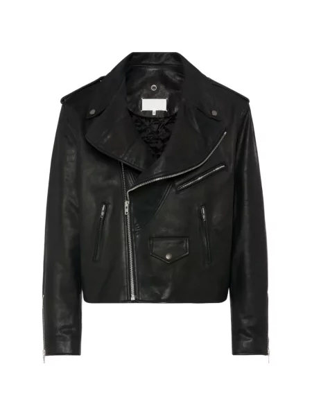 Geanta de piele Maison Margiela negru