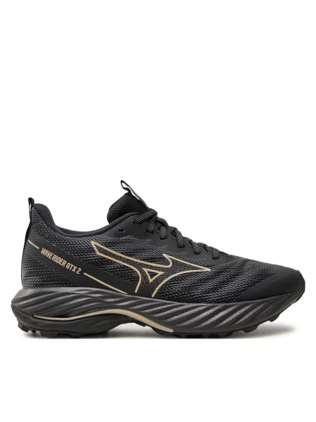Бігові кросівки Mizuno Wave Rider GTX 2 iron gate/ge gold/black чорні