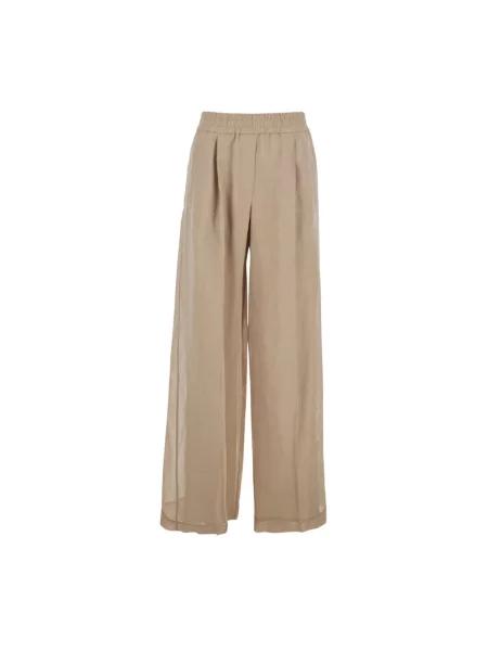 Spodnie Brunello Cucinelli brązowe