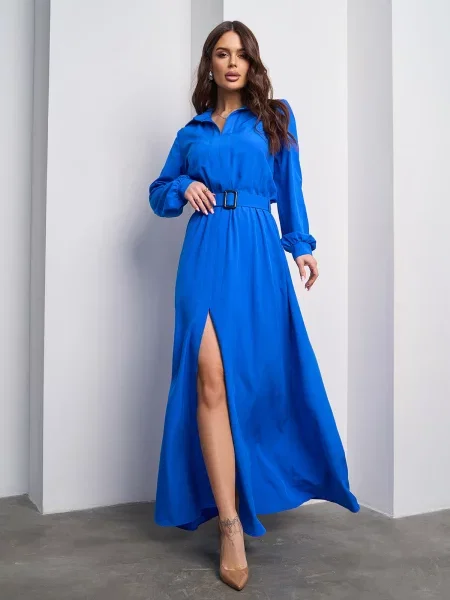 Сукня максі ISSA Plus электрик синій