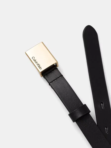 Calvin Klein pas usnjen črna