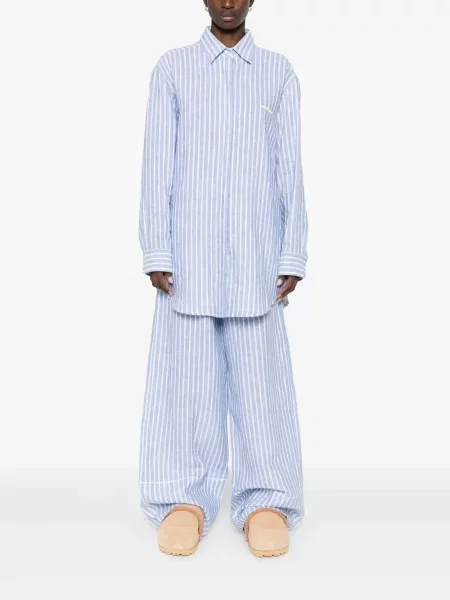 Rochie tip cămașă Off-white de costum alb