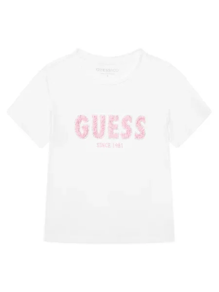 Guess Majica Regular Fit bela