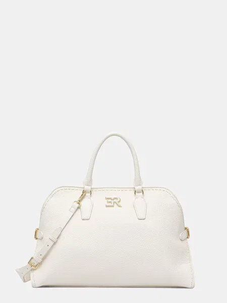 ERMANNO Firenze torebka shopper z imitacji skóry beżowa