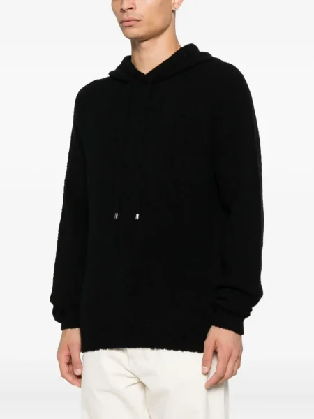Pulover Scaglione cu glugă negru