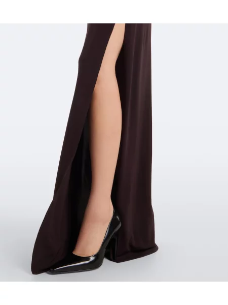 Rochie Courreges din jerseu maro