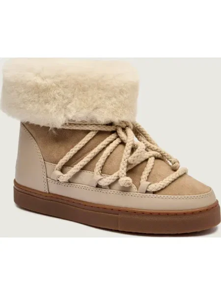 INUIKII Hótaposó CLASSIC HIGH | shearling | bőr bézs