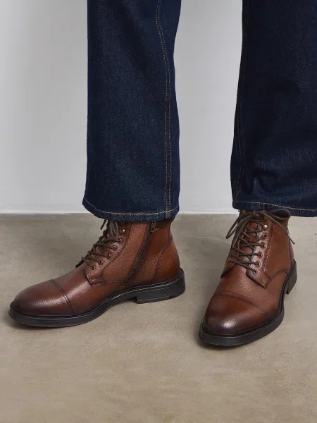 Botine Medicine din piele maro