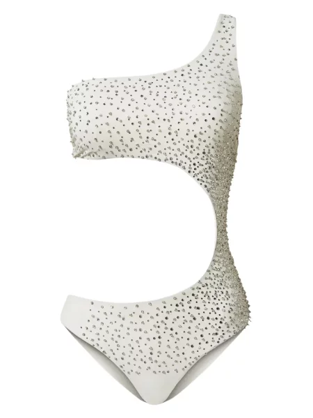 Costum de baie Twinset cu un umăr gol alb