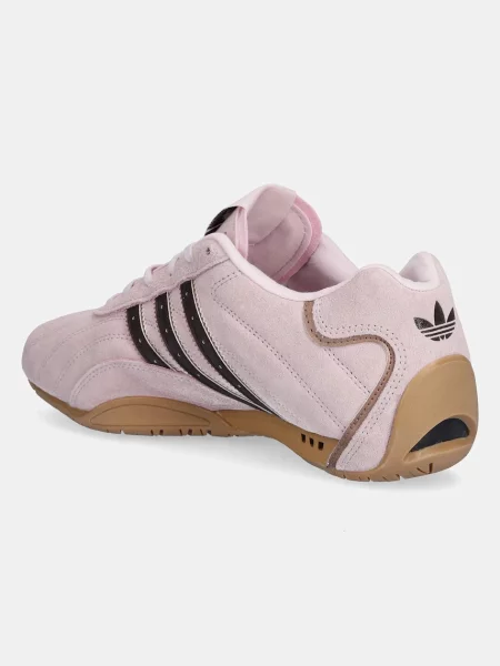 Semišové tenisky adidas Originals Adiracer LO růžová