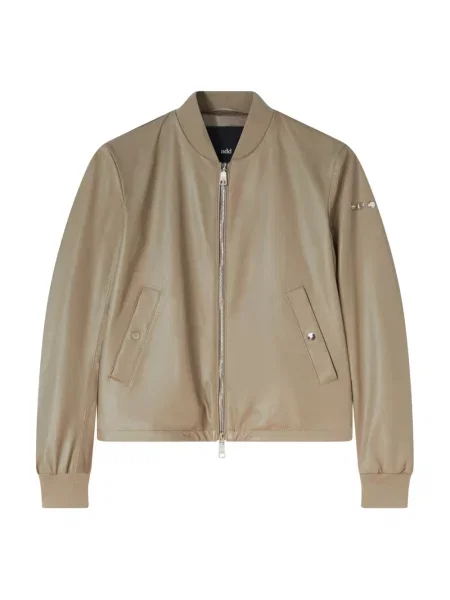 Kurtka skórzana Add beżowa