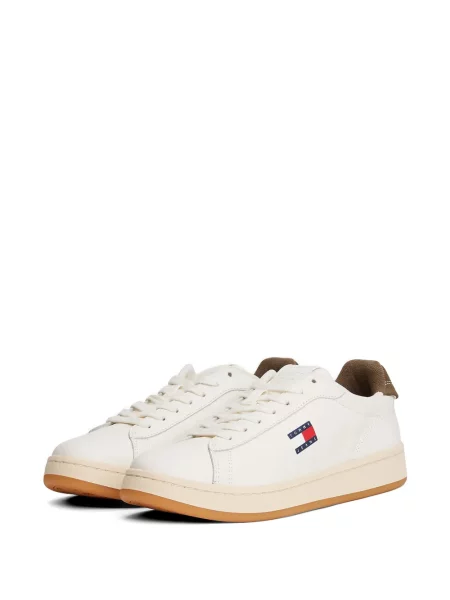 Fűzős csipkés sneaker Tommy Jeans autogrammal