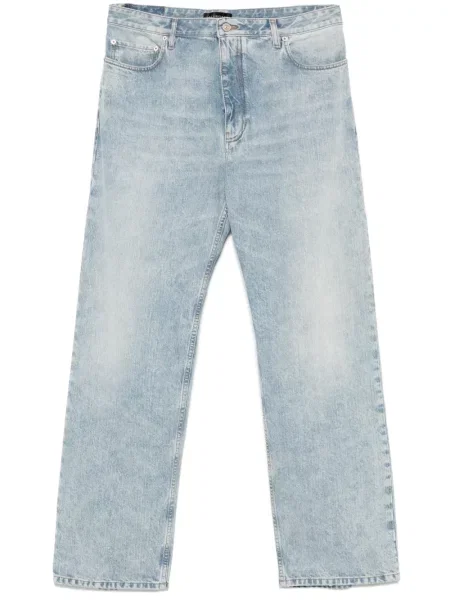 Blugi Balenciaga cu autograf albastru