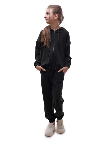 Дитячий Спортивний костюм LUMO фліс чорний