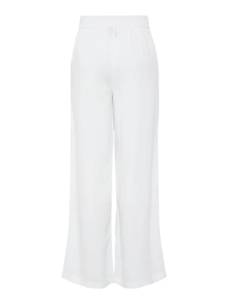 Pieces Pantaloni din Pia Wide Leg alb