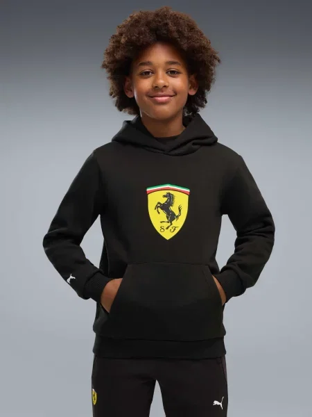 Дитяче Худі PUMA Ferrari Kids Shield Hoodiefl комбінований верх чорний