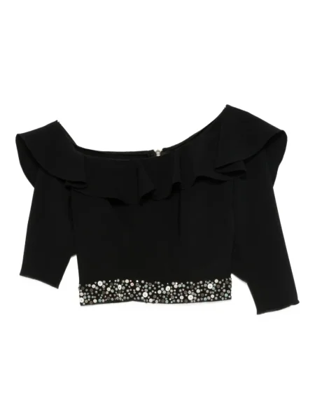 Bluzka Gemy Maalouf z falbankami czarna