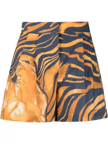 Pantaloni scurți Alberta Ferretti cu imagine galben