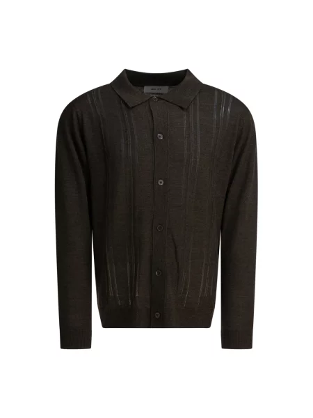 Kardigan Nn07 wełniany brązowy