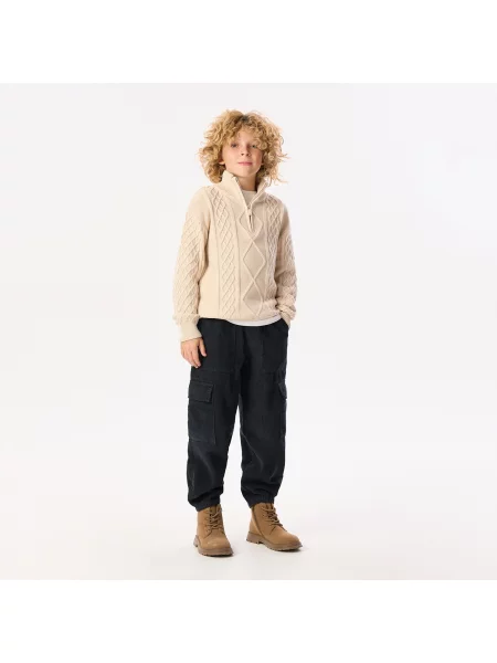 Reserved Baggy kord jogger fekete