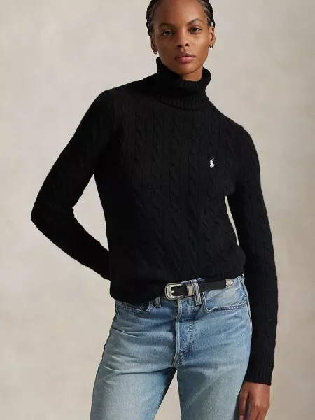 Pulover Polo Ralph Lauren de lână negru