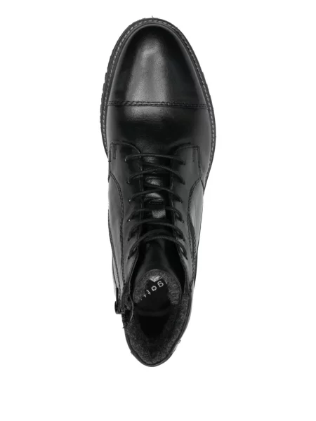 Botine Bugatti cu șireturi din dantelă negru
