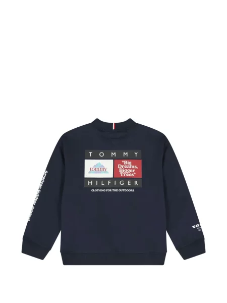 Dětska mikina bez kapuce Tommy Hilfiger modrá