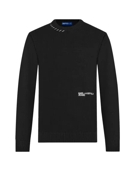 KARL LAGERFELD JEANS Pulover negru alb