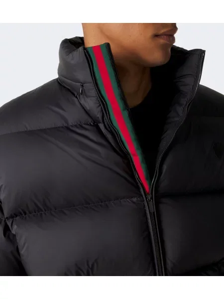 Geacă cu puf Gucci cu dungi negru