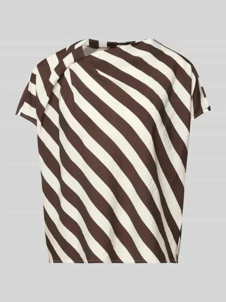 Bluzka koszulowa z mieszanka z asymetrycznym dekolt: Windsor