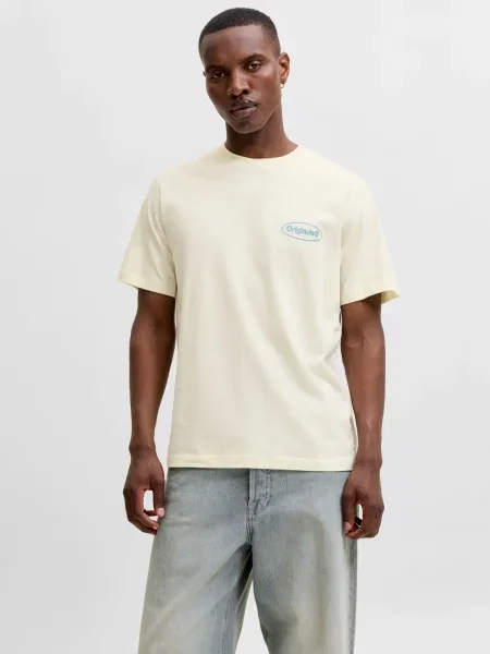 JACK & JONES Tričko azúrová / citrónová / krvavo červená / biela žltá