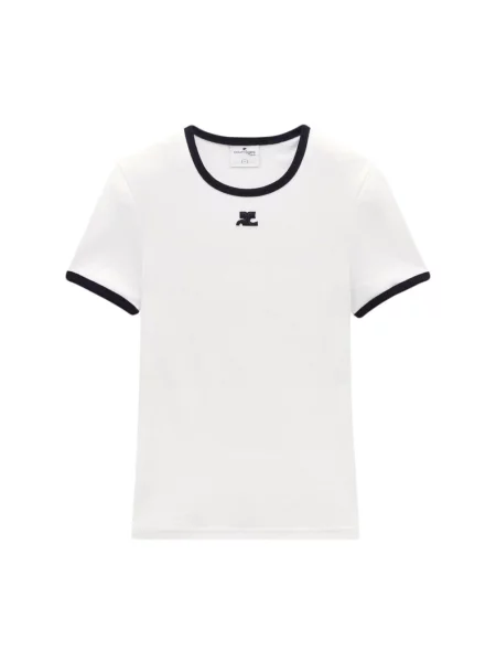 Koszulka Courreges z logo biała